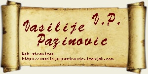 Vasilije Pažinović vizit kartica